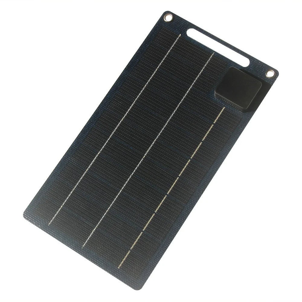 10W ETFE Flexible Solar Charging Panel with USB / Type C Output Portable Outdoor Emergency Power Supply - 1