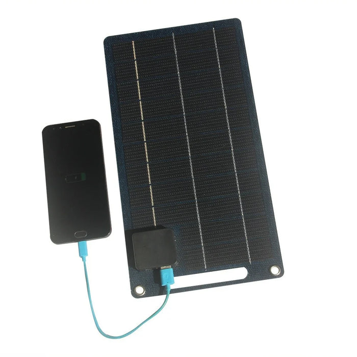 10W ETFE Flexible Solar Charging Panel with USB / Type C Output Portable Outdoor Emergency Power Supply - 5