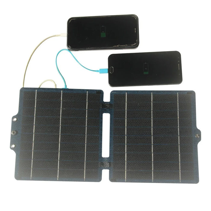 10W Bi-fold ETFE Flexible Solar Charging Panel with USB / Type C Output Waterproof Outdoor Emergency Power Supply - 3