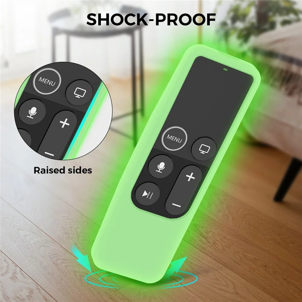 AHASTYLE PT175 Silicone Case For Apple TV 4K (4th Gen / 5th Gen) / TV HD / AirTag , 2 in 1 Skin-Friendly Protective Cover - Black - 4