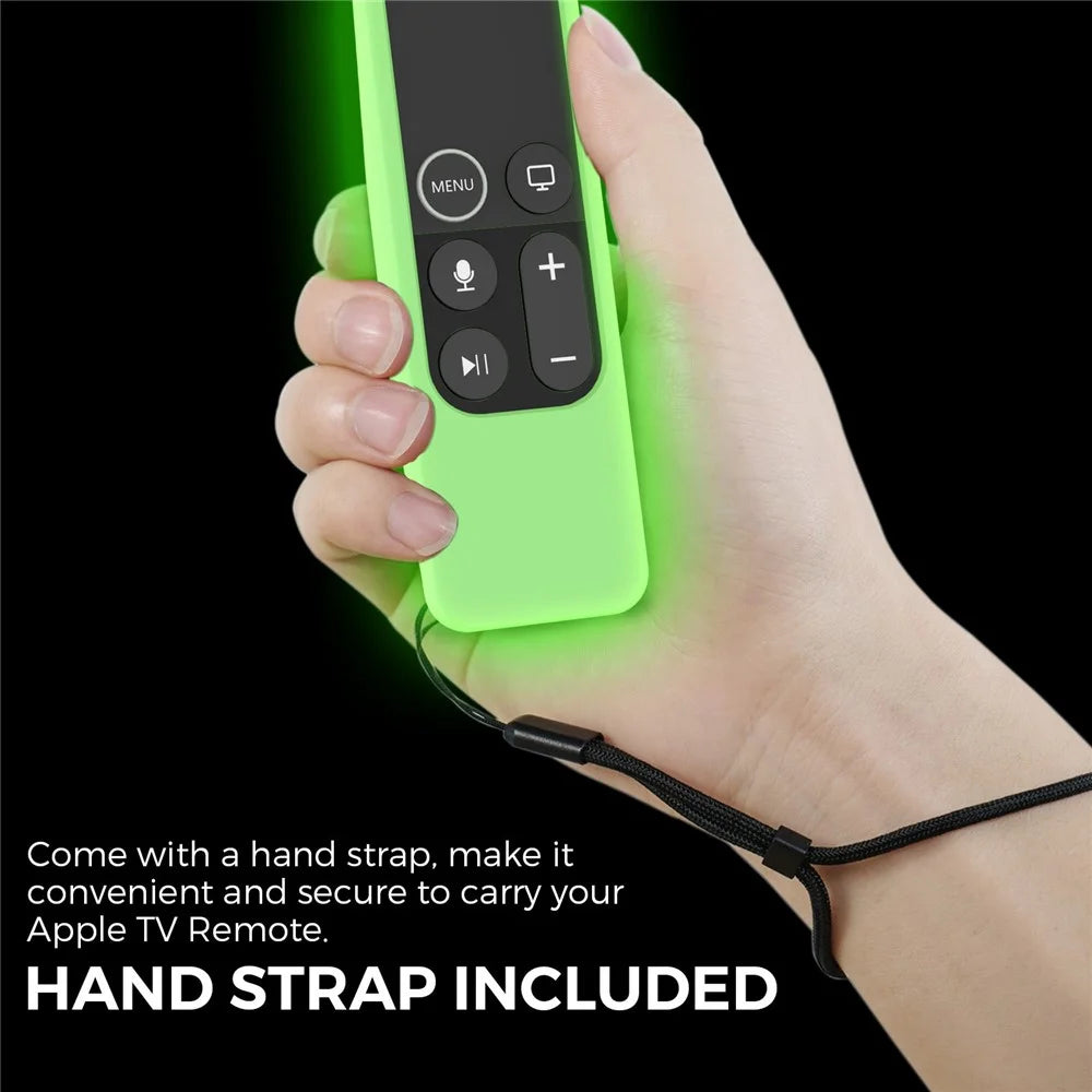 AHASTYLE PT175 Silicone Case For Apple TV 4K (4th Gen / 5th Gen) / TV HD / AirTag , 2 in 1 Skin-Friendly Protective Cover - Black - 5