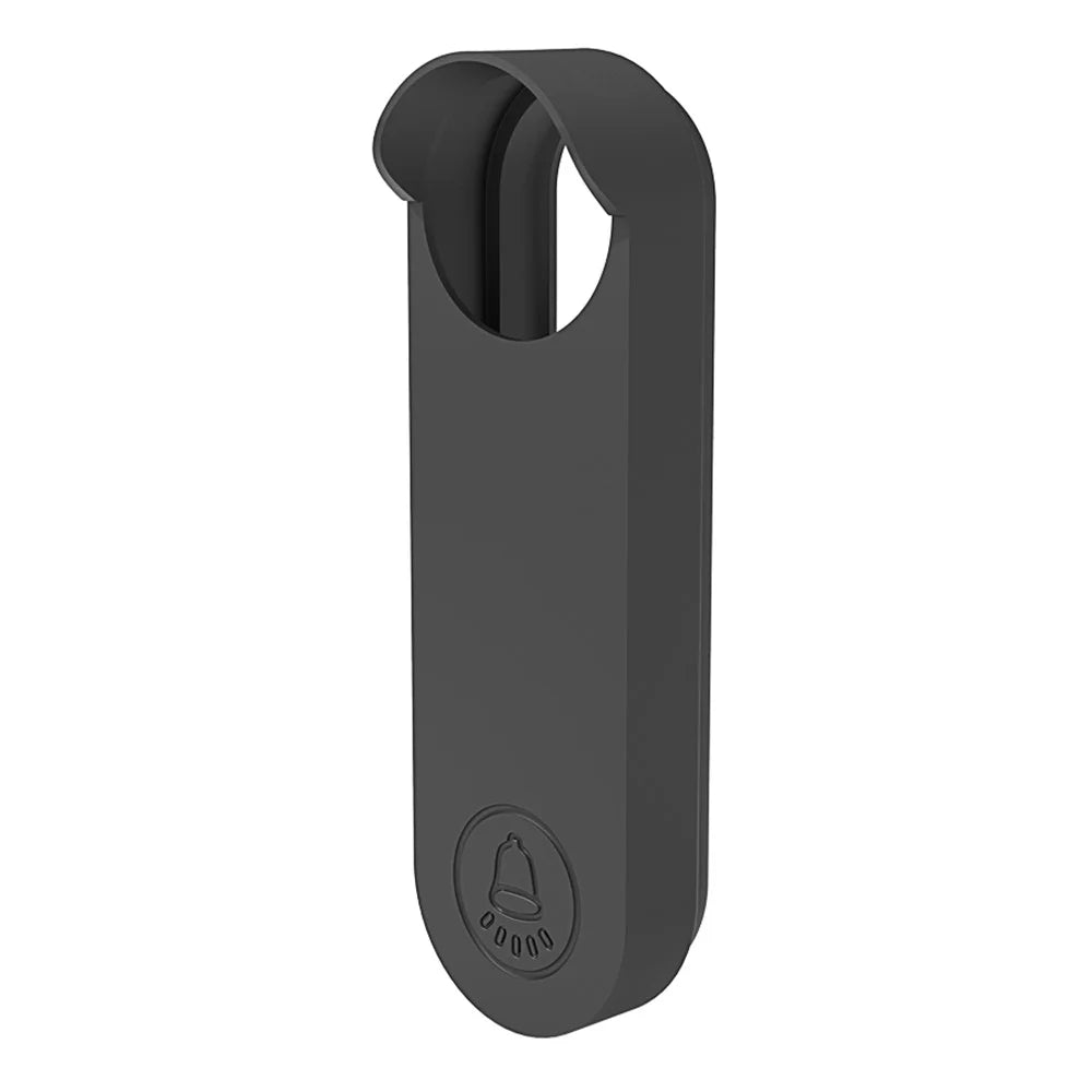 For Google Nest Wireless Doorbell Silicone Case Protective Cover Slip-On Weather Resistant - Black - 3
