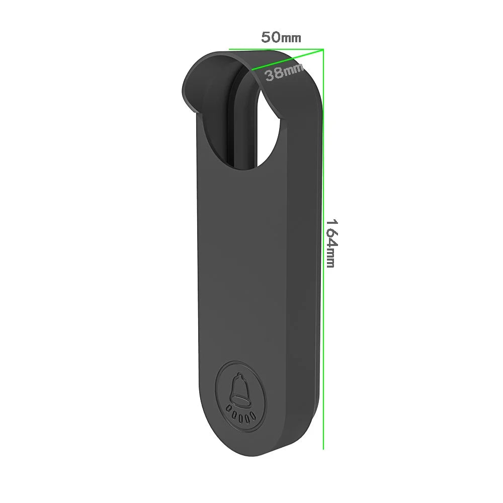 For Google Nest Wireless Doorbell Silicone Case Protective Cover Slip-On Weather Resistant - Black - 6