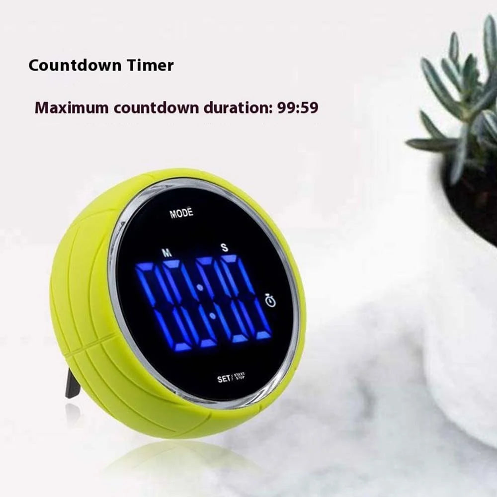369 Kitchen Timer Digital Alarm Clock Countdown Stopwatch Time Management Tool for Home / Study / Cooking - Green - 6