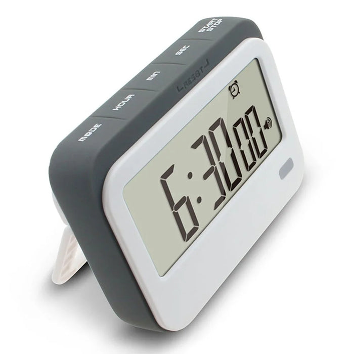 320SP Large Screen Kitchen Timer Clock Digital Alarm Stopwatch Countdown Timer with Kickstand  /  Flashing Light - Grey - 3