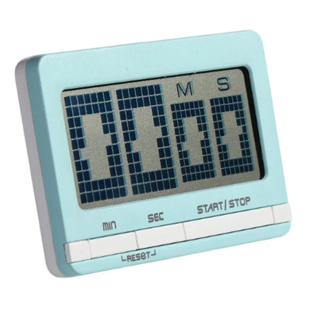 338 Large Screen Kitchen Timer Countdown Alarm Clock for Students / Cooking Time Management - Green - 1