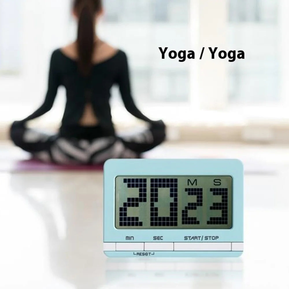 338 Large Screen Kitchen Timer Countdown Alarm Clock for Students / Cooking Time Management - Green - 6