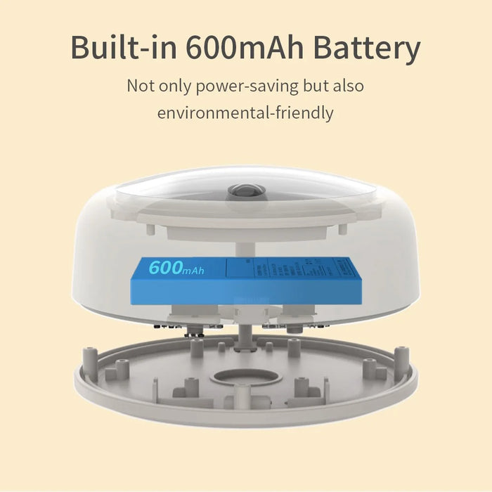 K610 Smart Motion Sensor Night Light Wireless Magnetic Round LED Lamp for Cabinet / Stairs / Hallway Wall Light - White - 7