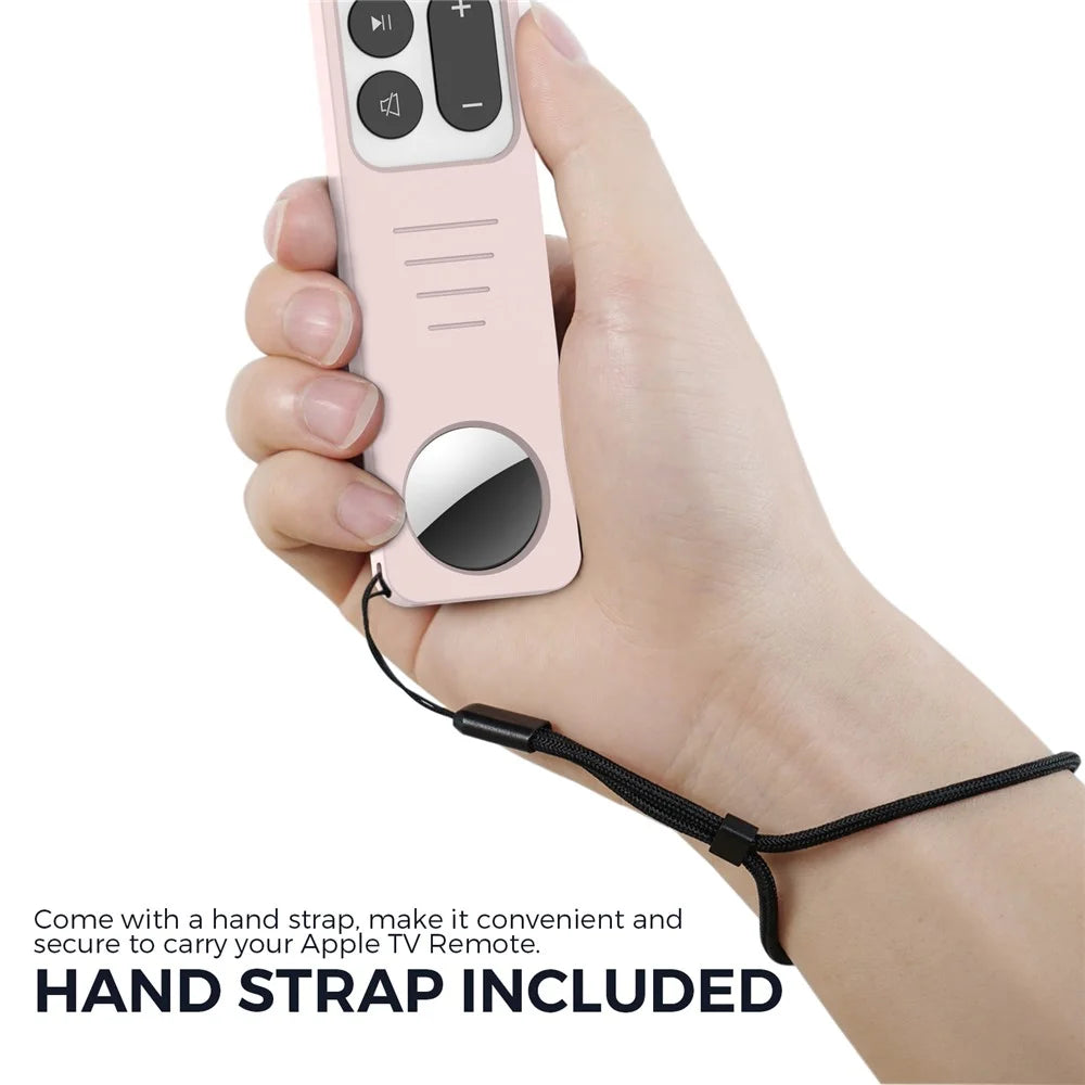 AHASTYLE PT158 For Apple TV Remote / AirTag Silicone Case 2 in 1 Anti Slip Protective Cover - Pink - 6