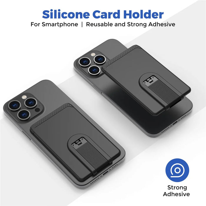 AHASTYLE WG133 Adhesive Silicone Phone Card Holder Cellphone Back Card Case - 2