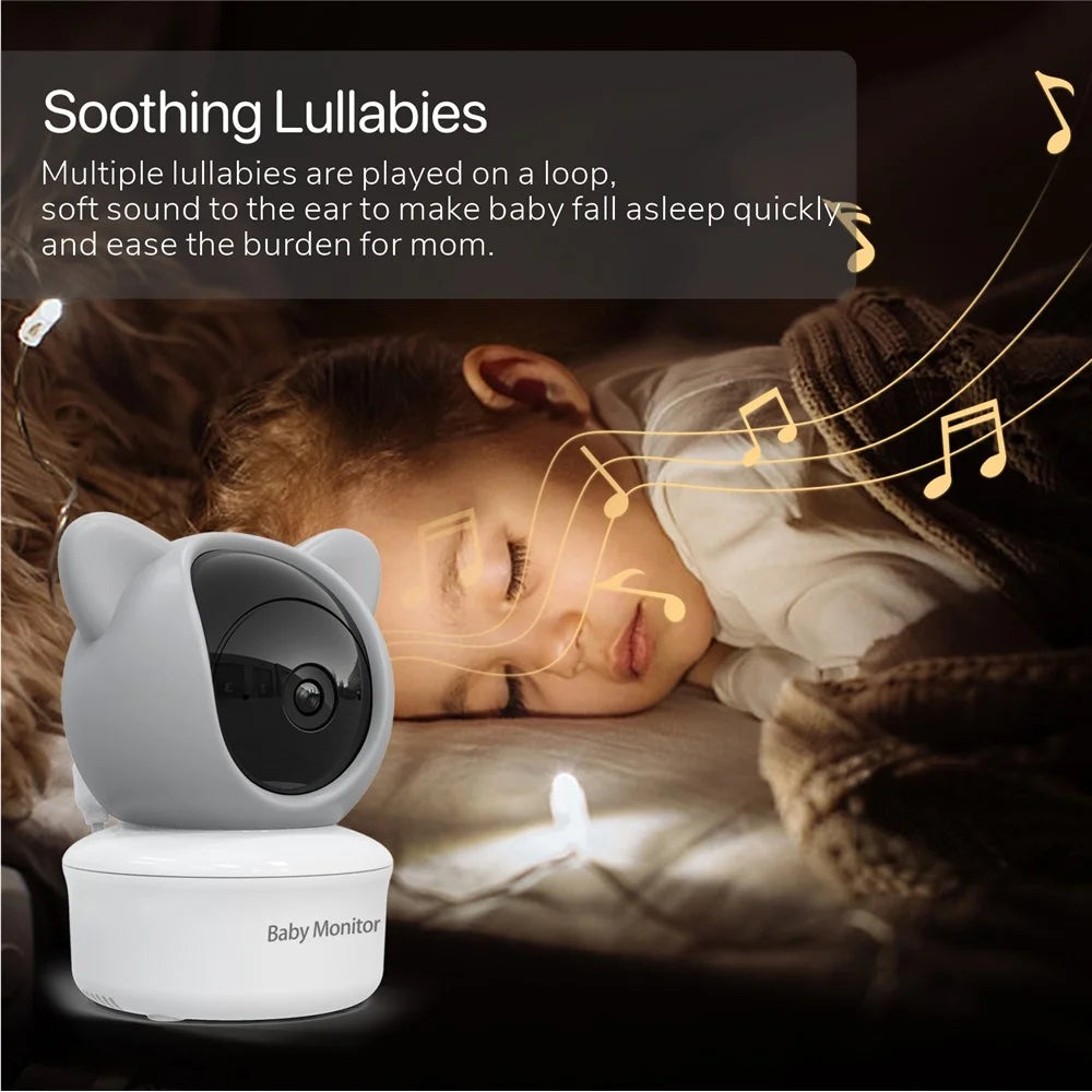BABY6TY Tuya 5 Inch Baby Monitor Two-Way Audio 1080P Wifi Camera Video Infant Monitoring Device - US Plug - 7