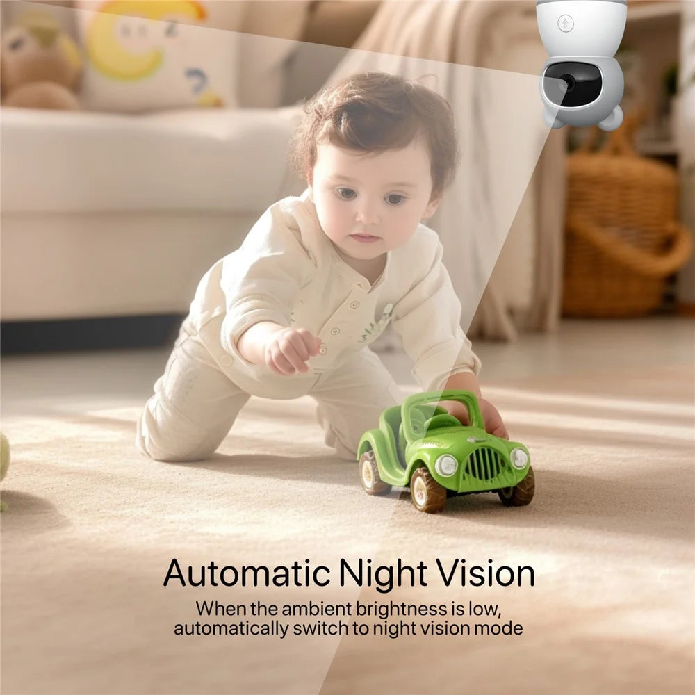 BABY6TYQ 5 Inch Baby Monitor Night Vision Tuya App Infant Two Way Audio 1080P Video WiFi Camera - US Plug - 7