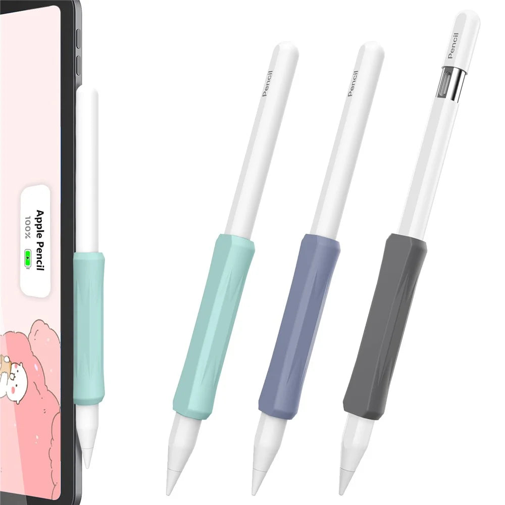 AHASTYLE DD07 Silicone Sleeve for Apple Pencil Pro / Pencil (USB-C) / Pencil (2nd Generation) / Pencil (1st Generation) Stylus Grip Cover - Dark Grey - 2