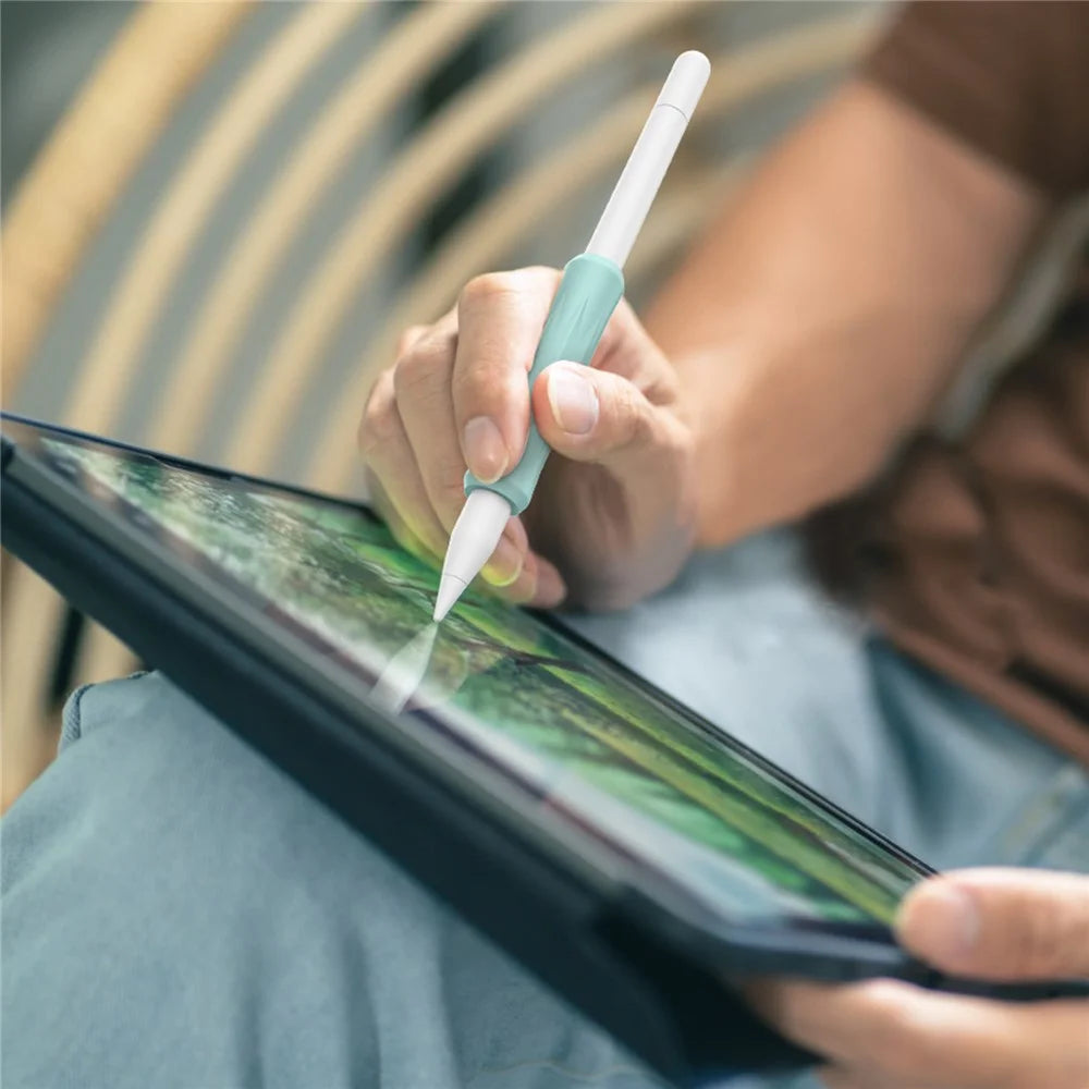 AHASTYLE DD07 Silicone Sleeve for Apple Pencil Pro / Pencil (USB-C) / Pencil (2nd Generation) / Pencil (1st Generation) Stylus Grip Cover - Dark Grey - 6