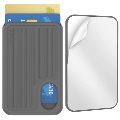 AHASTYLE PT133-B-S Phone Card Holder Adhesive Stick on Phone Wallet Pocket Organizer - Grey - 1