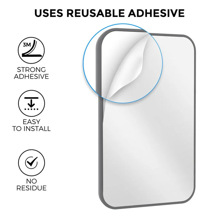 AHASTYLE PT133-B-S Phone Card Holder Adhesive Stick on Phone Wallet Pocket Organizer - Grey - 4