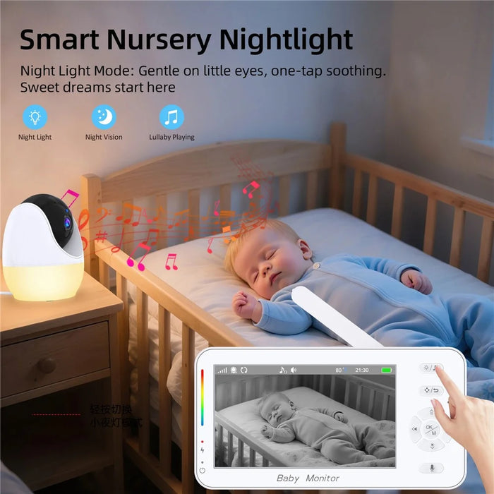 ABM206 4.3 Inch Baby Monitor Infant 2.4G WiFi App Video Monitoring Night Vision Two Way Audio Camera - US Plug - 6