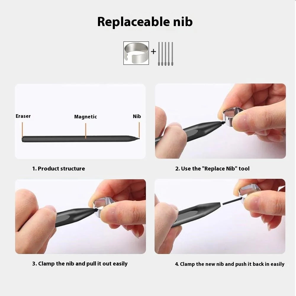 P30 S Pen Stylus 4096 Pressure Tilt Sensitive Palm Rejection Magnetic Passive Digital Touch Pen for Tablets / Phones - 4