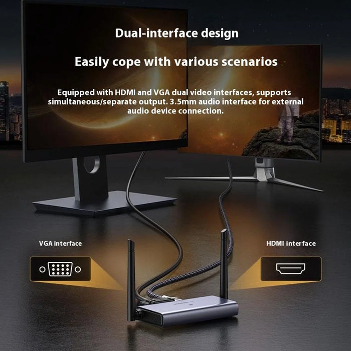 UGREEN CM586 90909 Wireless HD Transmitter and Receiver 4K 30Hz  /  5G 2.4G HD Extender 164FT / 50M - 5