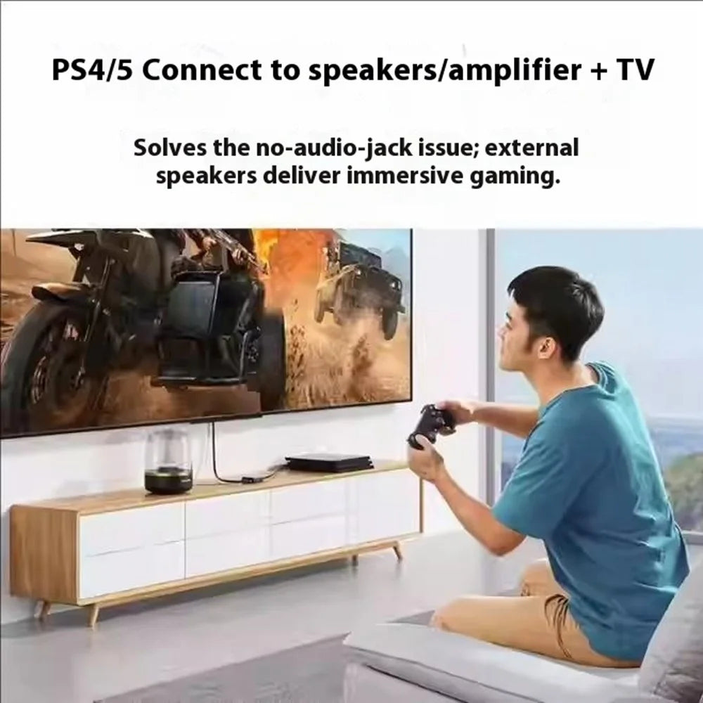 UGREEN 60649 4K HD Audio Extractor  /  Converter 5.1 Optical 3.5mm Output for Home Theater  /  Gaming - 4