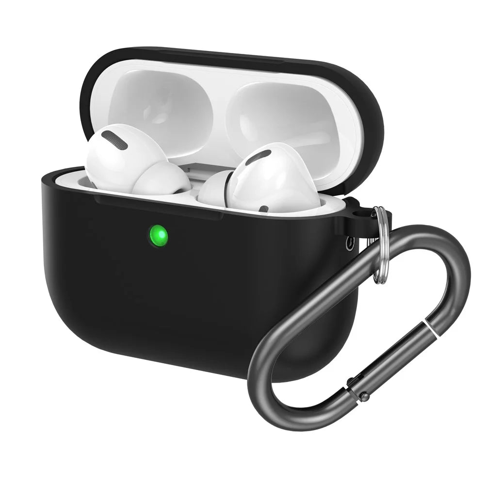 CS30 For AirPods Pro 3 Protective Case Soft Silicone Earphone Cover with Hook - Black - 4