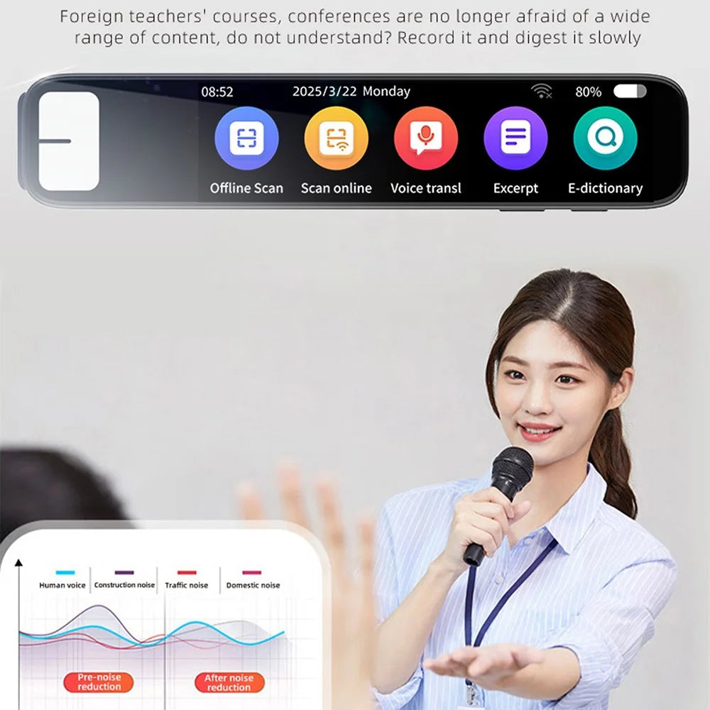 S08B 3.69 Inch Touch Screen Smart Voice Translator 134 Languages Online Translator Photo Translation Device, 1+8GB - 4