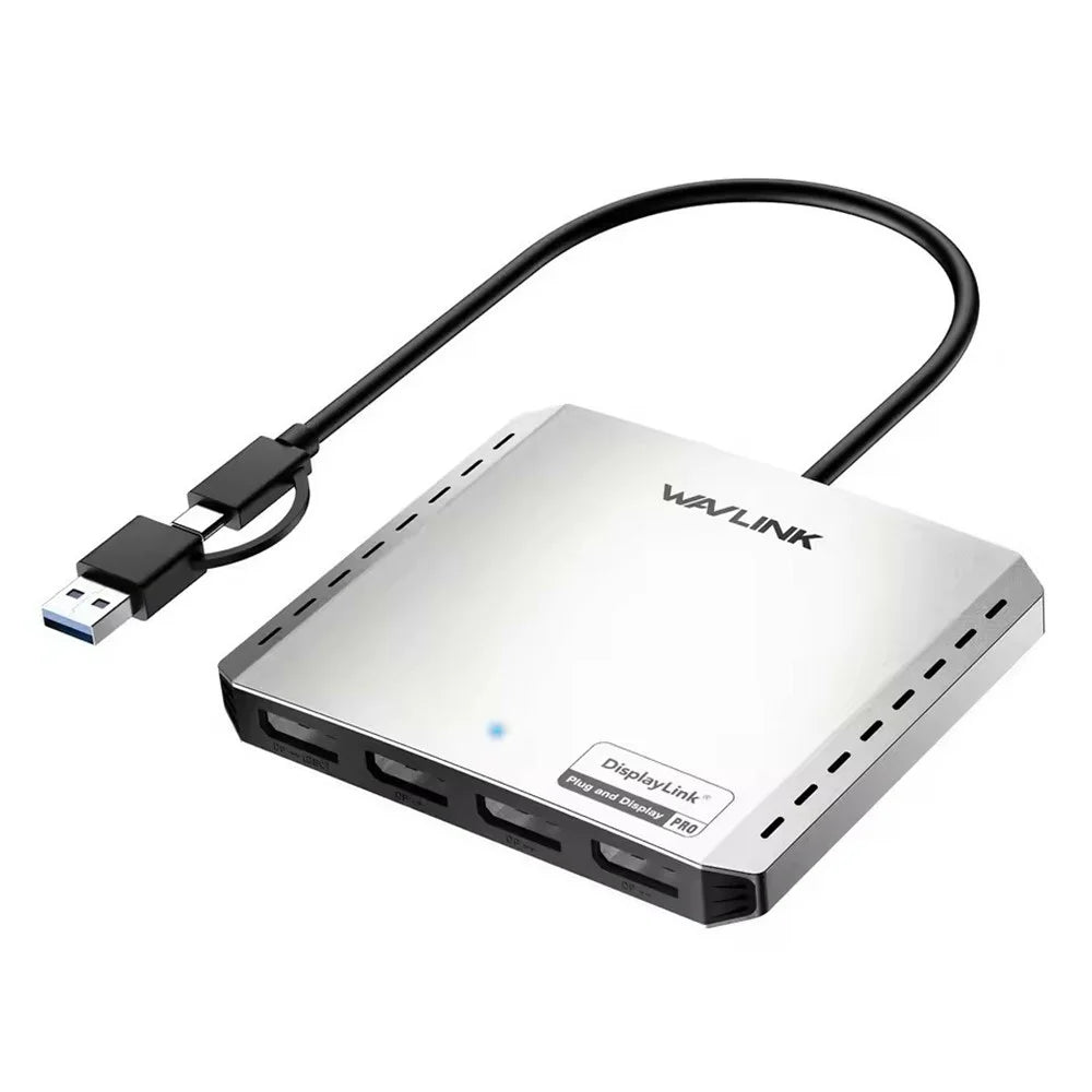 WAVLINK WL-UG7501D-PD 4 DP Converter 4K / 8K Display Adapter with 85W Upstream Charging for Intel  /  M1  /  M2  /  M3  /  M4 Mac and Windows - 1