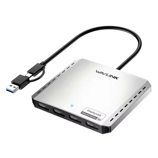 WAVLINK WL-UG7501D-PD 4 DP Converter 4K / 8K Display Adapter with 85W Upstream Charging for Intel  /  M1  /  M2  /  M3  /  M4 Mac and Windows - 1