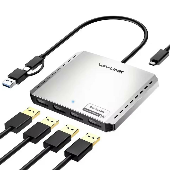 WAVLINK WL-UG7501D-PD 4 DP Converter 4K / 8K Display Adapter with 85W Upstream Charging for Intel  /  M1  /  M2  /  M3  /  M4 Mac and Windows - 2