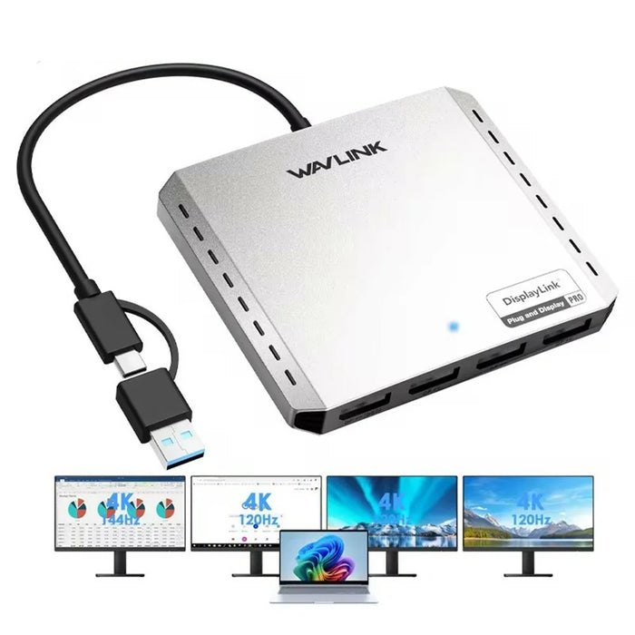 WAVLINK WL-UG7501H-PD 4 HD Converter 4K Display Adapter with 85W Upstream Charging for Intel  /  M1  /  M2  /  M3  /  M4 Mac and Windows - 3