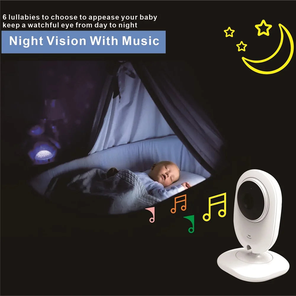 SP316 3.5 Inch Baby Monitor Two-Way Audio Intercom 320P Display Camera Night Vision for Home - US Plug - 4