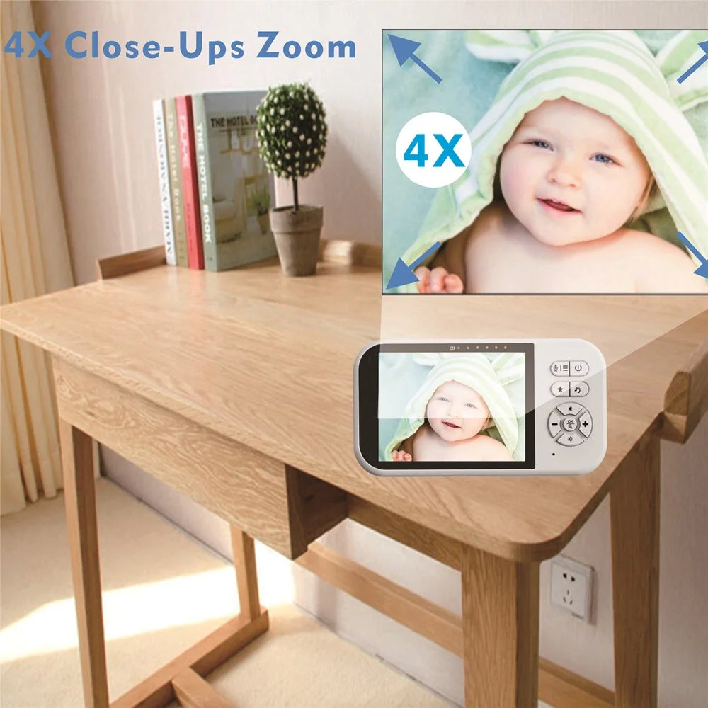 SP316 3.5 Inch Baby Monitor Two-Way Audio Intercom 320P Display Camera Night Vision for Home - US Plug - 5