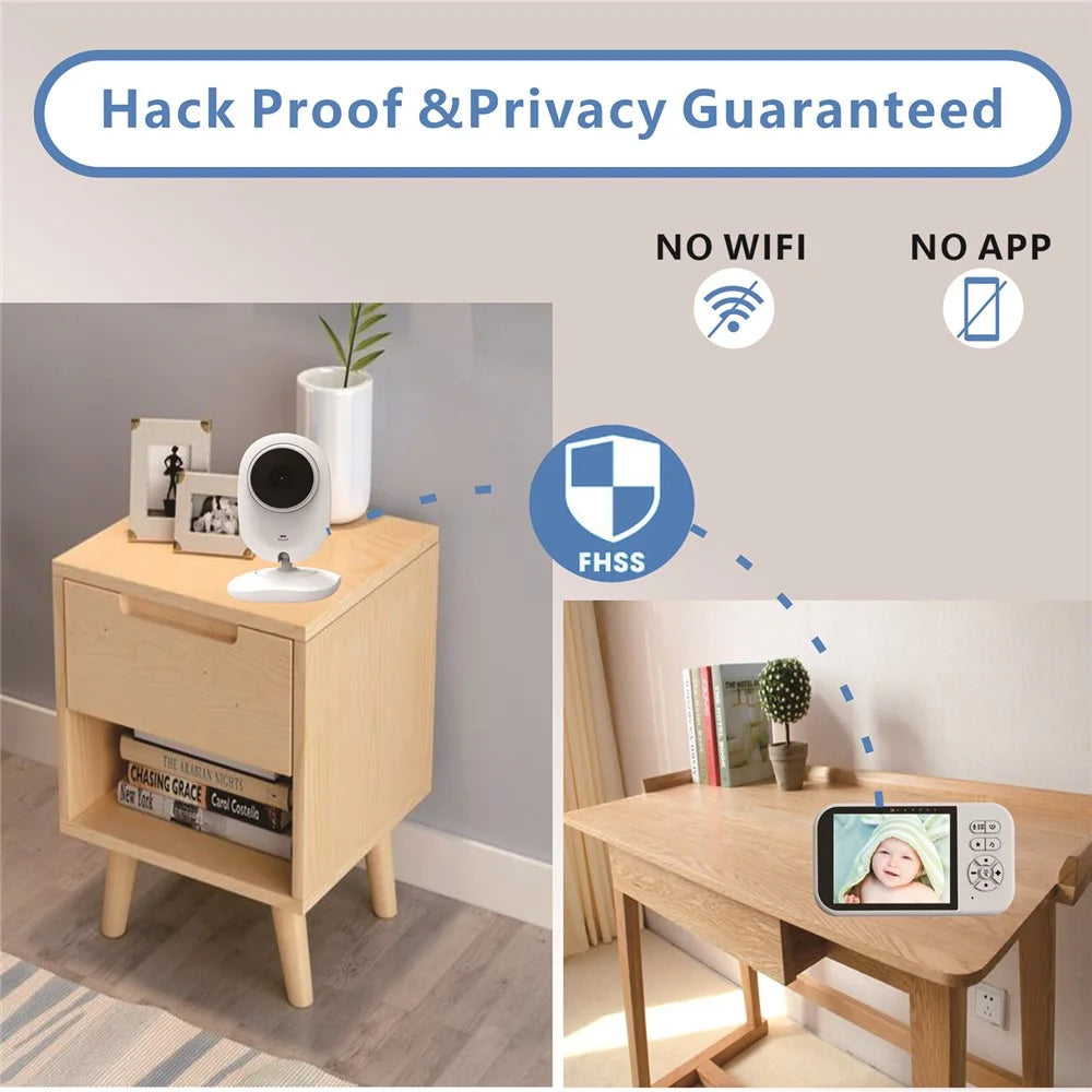 SP316 3.5 Inch Baby Monitor Two-Way Audio Intercom 320P Display Camera Night Vision for Home - US Plug - 6