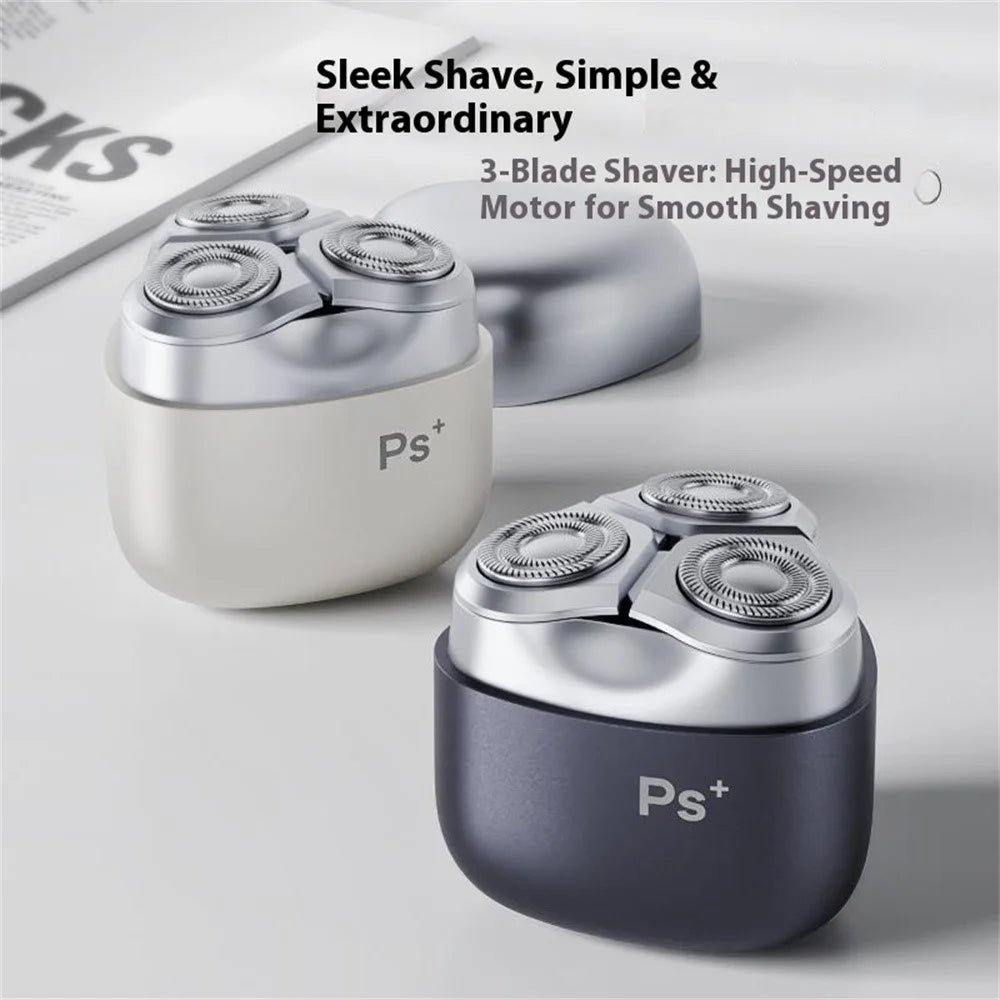 K003 Electric Shaver 3D Floating Head Type-C Fast Charging IPX7 Waterproof Razor - Black - 7
