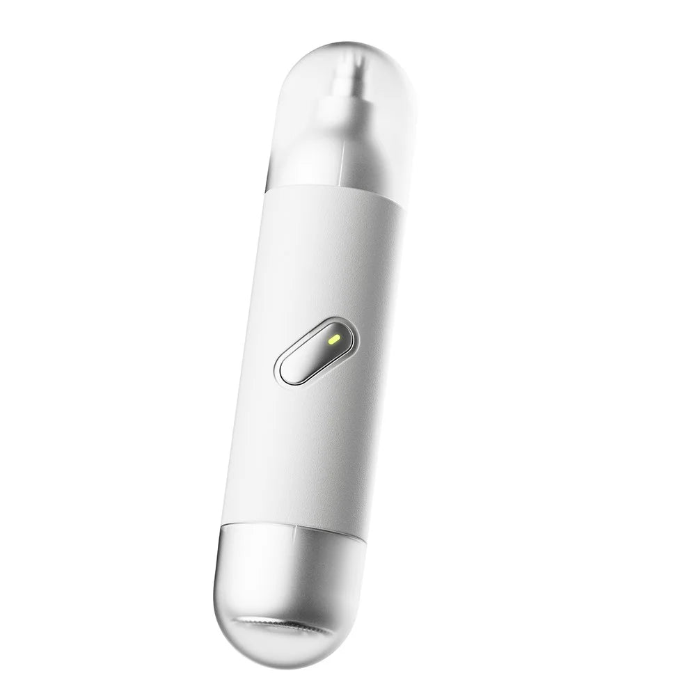 K007 Mini Electric Shaver Rechargeable Nose Hair Trimmer Built In LED Light Portable Grooming Tool - White - 1