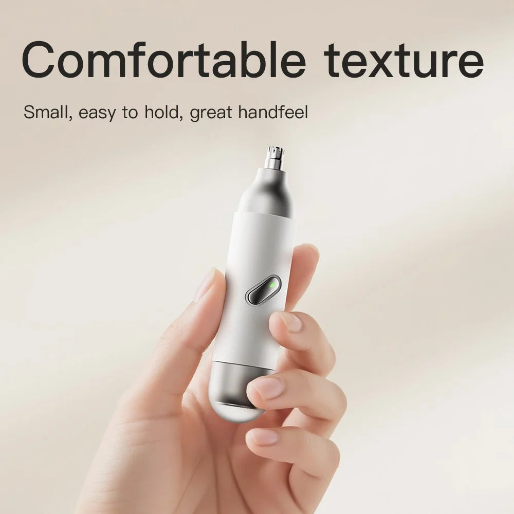 K007 Mini Electric Shaver Rechargeable Nose Hair Trimmer Built In LED Light Portable Grooming Tool - White - 3