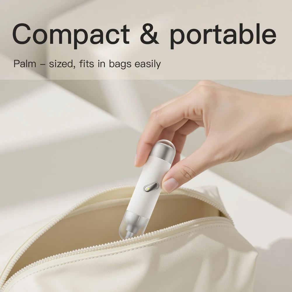 K007 Mini Electric Shaver Rechargeable Nose Hair Trimmer Built In LED Light Portable Grooming Tool - White - 6