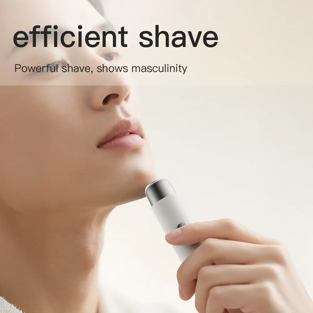 K007 Mini Electric Shaver Rechargeable Nose Hair Trimmer Built In LED Light Portable Grooming Tool - White - 7