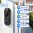 M52 HD Night Vision Wireless Smart Video Doorbell Two Way Audio PIR Motion Detection WiFi Door Bell - Black - 2