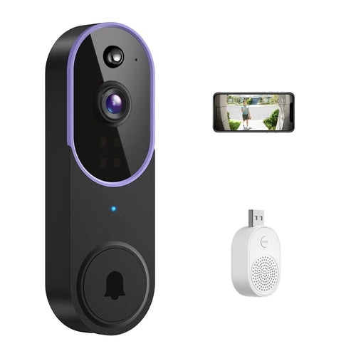 P52 Two Way Audio 2.4G WiFi Wireless Smart Video Doorbell 1080P HD Night Vision Motion Detection Door Bell - 1