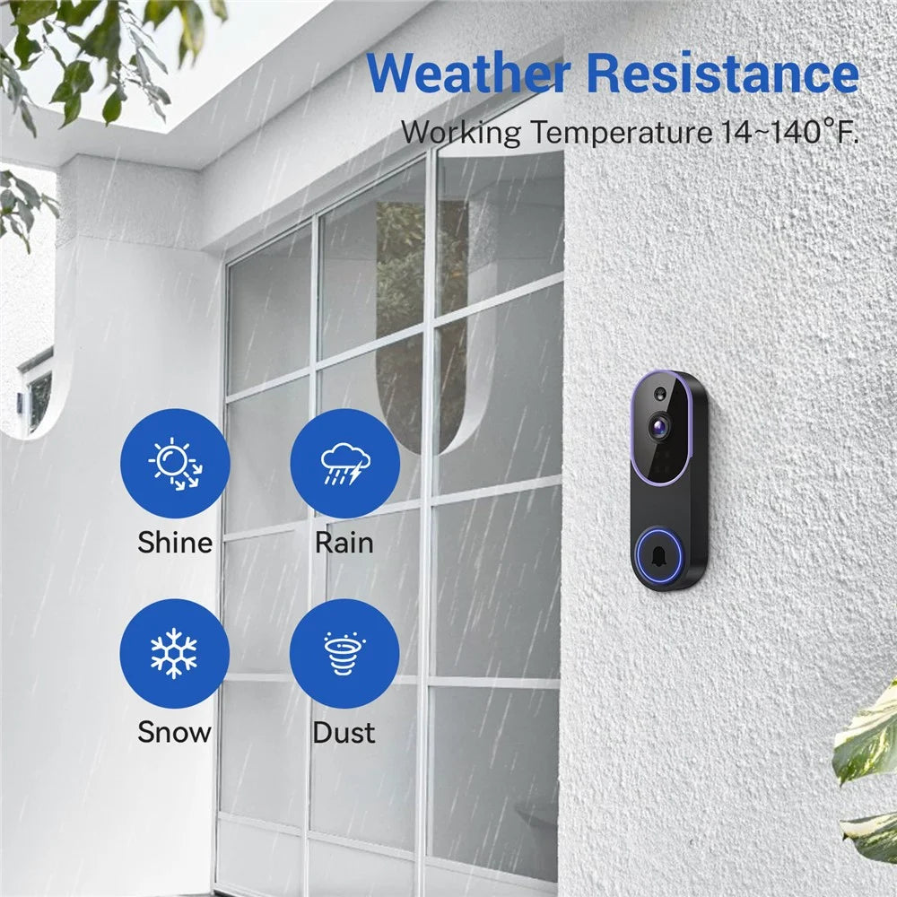 P52 Two Way Audio 2.4G WiFi Wireless Smart Video Doorbell 1080P HD Night Vision Motion Detection Door Bell - 7