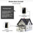 W906 300m Range Wireless Doorbell 60 Ringtones 5 Volume Levels Door Chime Kit, 1 Transmitter + 1 Receiver - White+Gold - 3