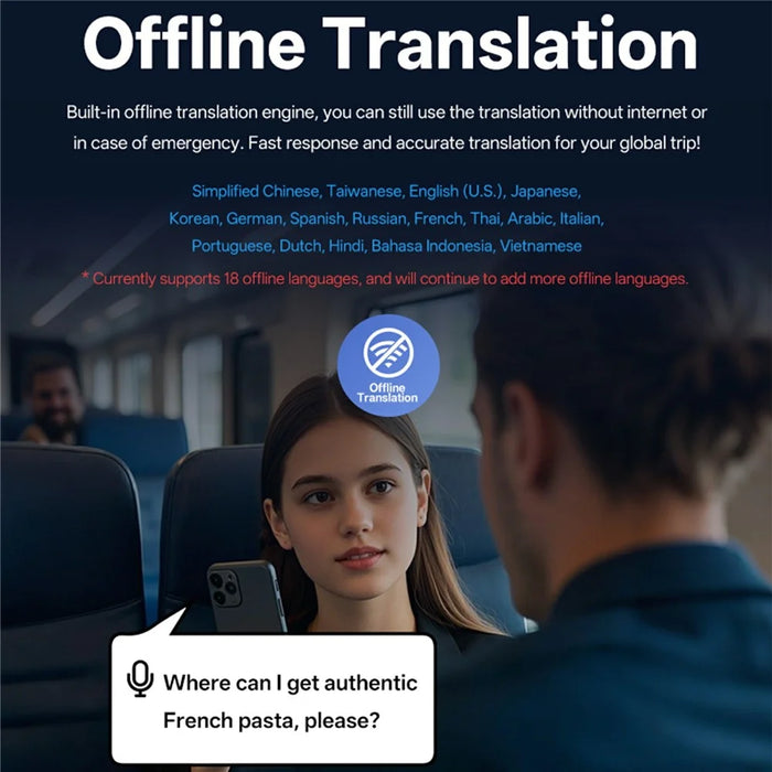 T22 5.5 Inch Smart Voice Translator 142 Languages Online Translation WiFi Photo Translation Device, 1+16G - 6