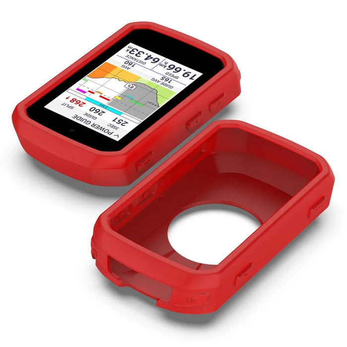 For Garmin Edge 850  /  550 Cycling Computer Silicone Case Shockproof Anti Scratch Protective Cover - Red - 1