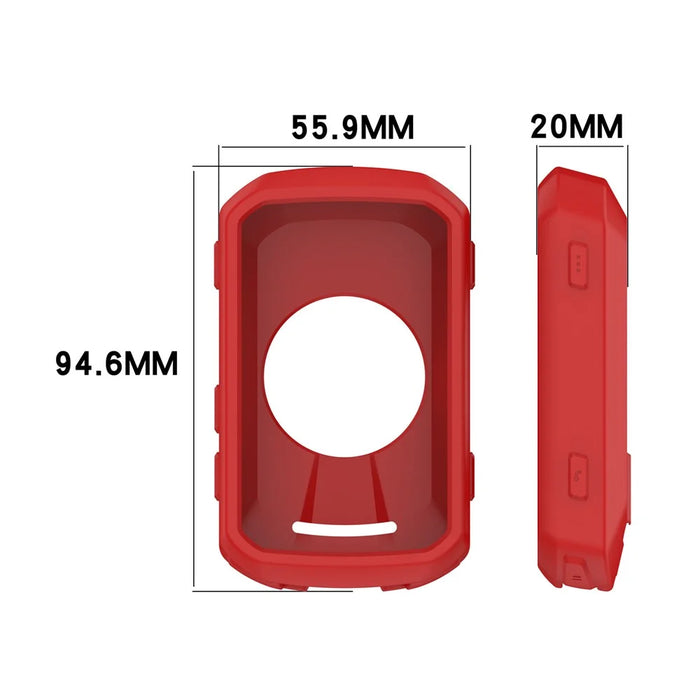 For Garmin Edge 850  /  550 Cycling Computer Silicone Case Shockproof Anti Scratch Protective Cover - Red - 7