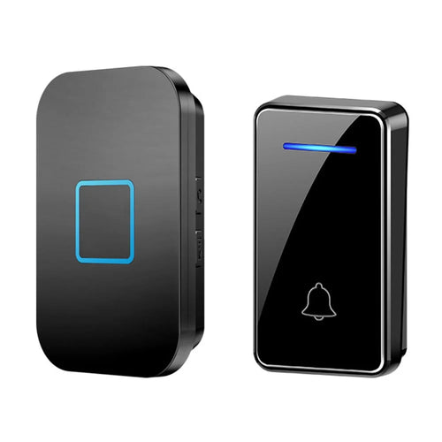 FA88 150m Range 5 Volume Levels Self Powered Wireless Doorbell 60 Melodies Door Chime, 1 Transmitter + 1 Receiver - Black / EU Plug - 1