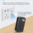 A80 Wireless USB Doorbell for Home 150m Range 60 Melodies 5 Volume Levels Door Chime, 1 Transmitter + 1 Receiver - Black - 5
