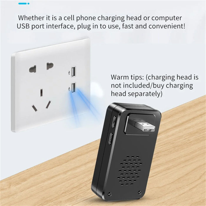 A80 Wireless USB Doorbell for Home 150m Range 60 Melodies 5 Volume Levels Door Chime, 1 Transmitter + 1 Receiver - Black - 5