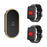A18 For Elderly SOS Emergency Call Button 60 Melodies Adjustable Volume 300m Wireless Alarm System, 2 Watch Buttons + 1 EU Plug Receiver - Black+Gold - 1