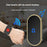 A18 For Elderly SOS Emergency Call Button 60 Melodies Adjustable Volume 300m Wireless Alarm System, 2 Watch Buttons + 1 EU Plug Receiver - Black+Gold - 3